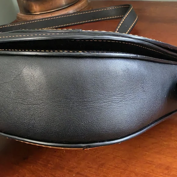 Coach 38482 1941 Saddle 23 Crossbody Patchwork Black Suede Leather Bag - Picture 7 of 16